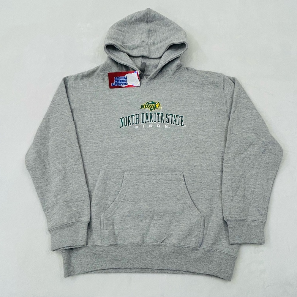 North Dakota State NDSU Bison NCAA Gray Pullover Hoodie Sweatshirt Youth Boys XL